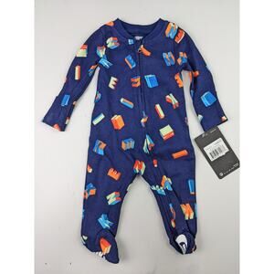 Nike Blue & Multicolor Letter Footie 0-3 Months